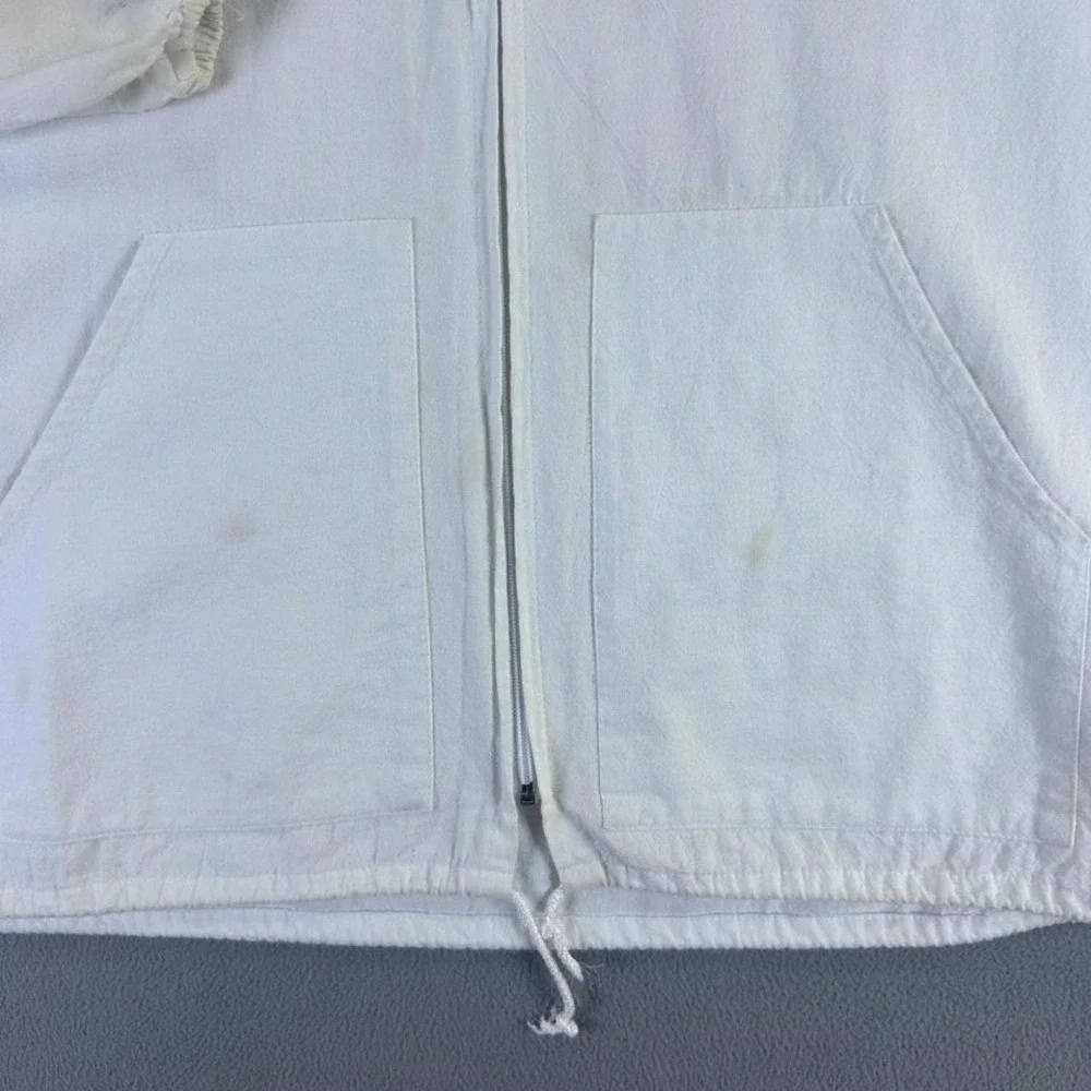 Harley Davidson Jacket Hoodie XL White Screaming Eagle Flag Vintage 80s 90s